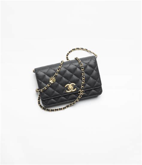 chanel wallet on chain with metal plate|Wallet On Chain Grained Shiny Calfskin & Gold.